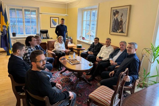 Members of the Delegation of the Parliamentary Assembly of Bosnia and Herzegovina (PABiH) to the NATO Parliamentary Assembly (NATO PA), Kemal Ademović and Obren Petrović, visited the Embassy of Bosnia and Herzegovina in Stockholm